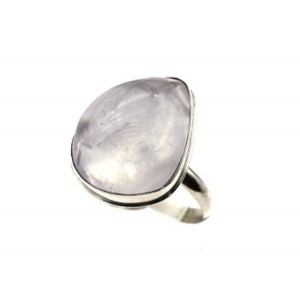 Кольцо розовый кварц 20*24мм