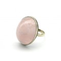 Кольцо с розовым кварцем  "Овал" 20*25мм, .