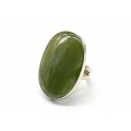 Кольцо с нефритом "кошачий глаз" 26*37мм Кольцо с нефритом "кошачий глаз" 26*37мм