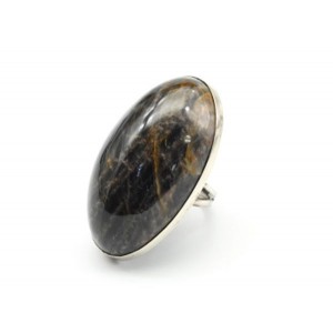 Кольцо солнечный камень "Овал" 28*49мм