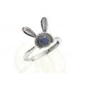 Кольцо "Зайка" с лабрадором 5мм