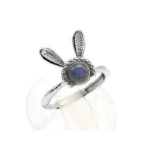 Кольцо "Зайка" с лабрадором 5мм