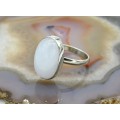 Кольцо беломорит "Овал" 12*17мм