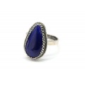 Кольцо лазурит "Капля" 13*20мм
