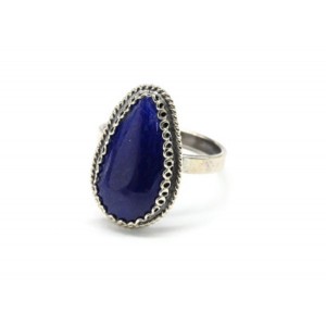 Кольцо лазурит "Капля" 13*20мм
