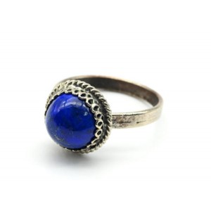 Кольцо лазурит "Круг" 12мм.