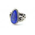 Кольцо лазурит "Капля" 12*21мм