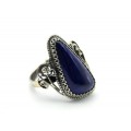 Кольцо из лазурита "Индиго" 14*26мм