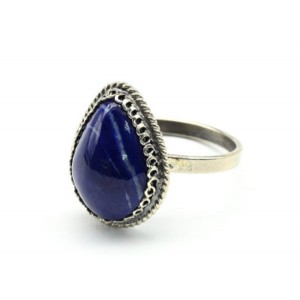 Кольцо лазурит "Капля" 14*18мм