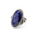 Кольцо лазурит "Индиго" овал 19*31мм