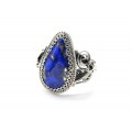 Кольцо лазурит "Капля" 15*24мм