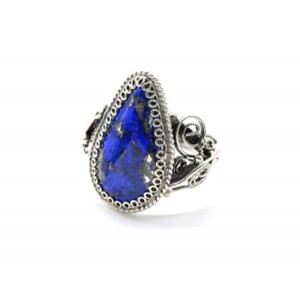 Кольцо лазурит "Капля" 15*24мм Кольцо лазурит "Капля" 15*24мм