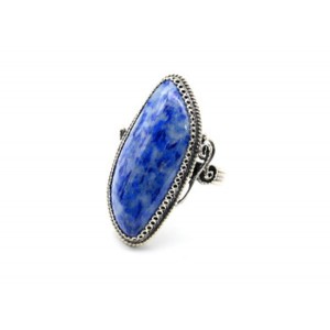 Кольцо лазурит "Русалка" 20*38мм