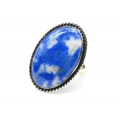 Кольцо с лазуритом " Овал " 23*34мм