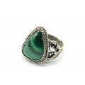 Кольцо малахит 17*21мм