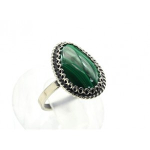 Кольцо малахит 12*17мм