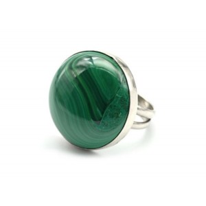 Кольцо малахит уральский "Круг" 26мм Кольцо малахит уральский "Круг" 26мм