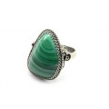 Кольцо малахит "Грация" 23*29мм, . Кольцо малахит "Грация" 23*29мм, .