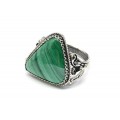 Кольцо малахит 23*23мм