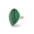Кольцо малахит "Грация" 16*23мм