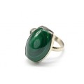 Кольцо с малахитом 13*19мм