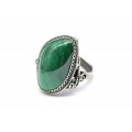 Кольцо малахит "Грация" 19*28мм