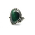 Кольцо из плисового малахита 19*25мм Кольцо из плисового малахита 19*25мм