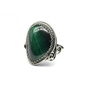 Кольцо из плисового малахита 19*25мм