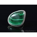 Кольцо малахит 25*34мм