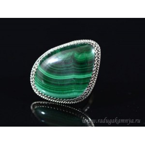 Кольцо малахит 25*34мм