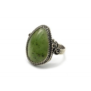 Кольцо нефрит "Грация" 21*27мм