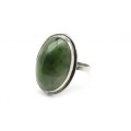 Кольцо нефрит "Овал" 19*26мм