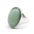 Кольцо с кварцем (цвет нефрит) овал 21*28мм