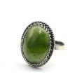 Кольцо нефрит "Овал" 16*20мм