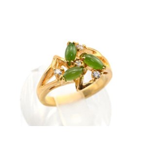 Кольцо нефрит звезда