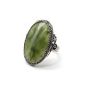 Кольцо нефрит "Овал" 21*33мм