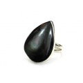 Кольцо с радужным обсидианом "Капля" 25*35мм