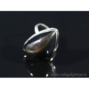 Кольцо обсидиан радужный "Грация" 18*28мм Кольцо обсидиан радужный "Грация" 18*28мм