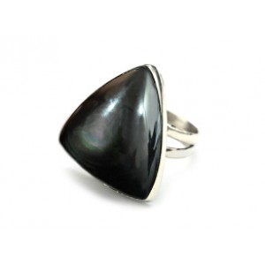 Кольцо с обсидианом радужным 25*27мм
