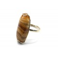 Кольцо оникс медовый 11*25мм