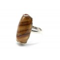 Кольцо оникс медовый 11*23мм