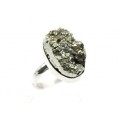 Кольцо пирит "Овал" 13*21мм