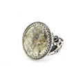 Кольцо пирит "Овал" 18*21мм