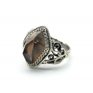 Кольцо раухтопаз 16*21мм. Кольцо раухтопаз 16*21мм.