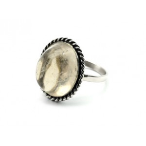 Кольцо раухтопаз "Овал" 19*22мм