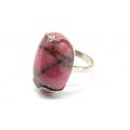 Кольцо с родонитом 15*23мм. Кольцо с родонитом 15*23мм.