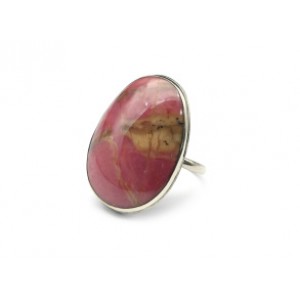 Кольцо из родонита 22*30мм.