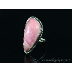 Кольцо с родонитом "Грация" 20*38мм