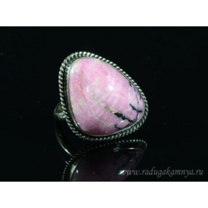 Кольцо с родонитом "Грация" 23*30мм