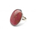 Кольцо из родонита "Овал" 17*24мм.